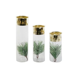 Gyertyatartó szett 7x7x16 cm S/3