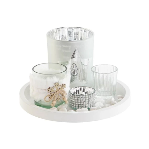 Gyertyatartó szett 23x23x2 cm S/5