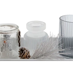 Gyertyatartó szett 40x14x3 cm S/8