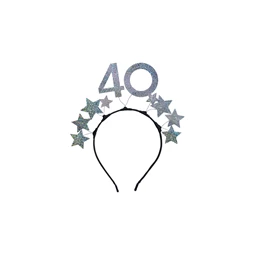 Fejpánt csillagokkal 40 db, 22x21,5 cm arany