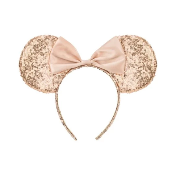 Fejpánt Minnie egér flitteres műanyag 25x19cm pezsgő