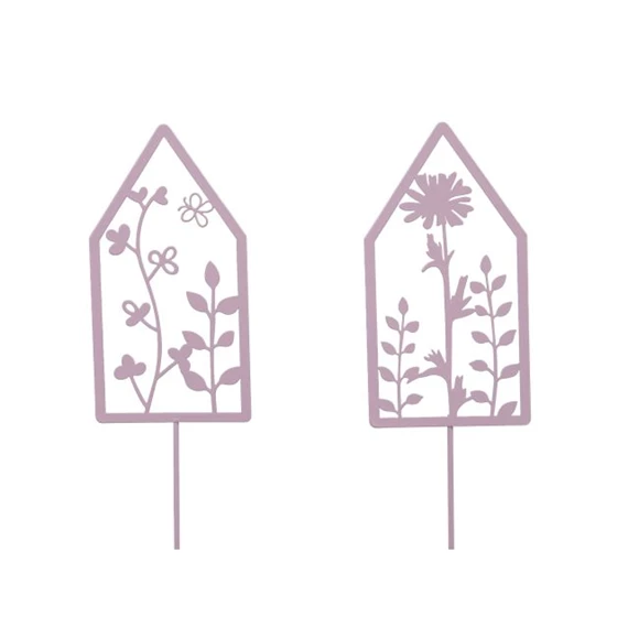 Ház növény mintával, betűzős 6,5x47 cm S/2