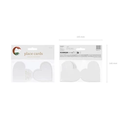 Helykártya szívek 15,7x22 cm fehér S/10