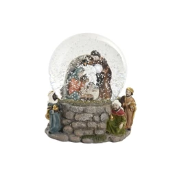 Hógömb Betlehem LED-es 11x11x13 cm 2 féle