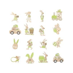 Húsvéti figurák 3,5x3,5x0,2 cm 4 féle S/12