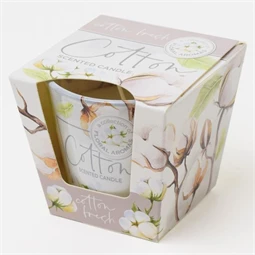Illatgyertya üvegben - Cotton 115 g