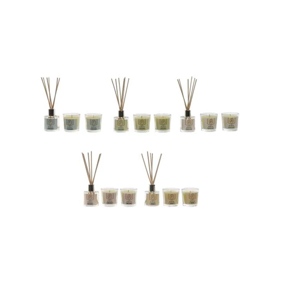 Illatosító és gyertya szett 25x16x6 cm 5 féle S/3