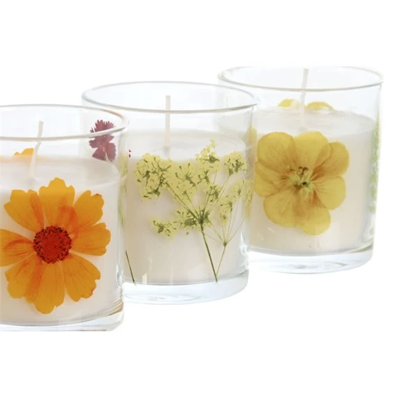 Illatgyertya 7,5x7,5x8,5 cm 3 féle