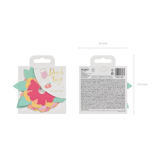 Italcímkék virágok, mix, 5,5-9,5x5,7-10cm S/10