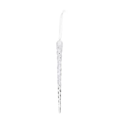 Jégcsap glitteres, akasztós 23 cm