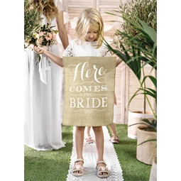 Jelzőtábla itt jön a menyasszony 41x51 cm