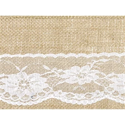 Jutaszövet székmasni csipkével 15x275 cm