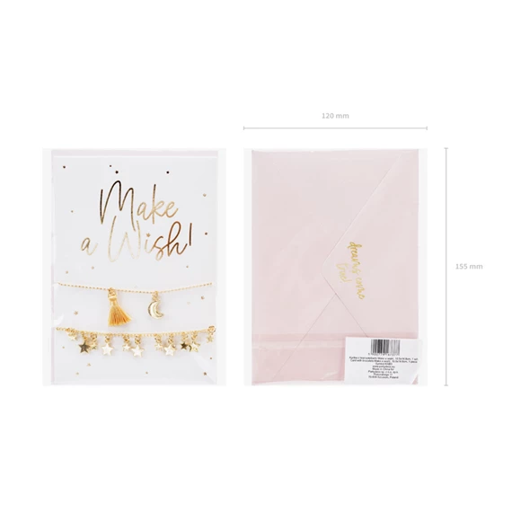 Kártya karkötőkkel kívánj valamit!, 10,5x14,8 cm