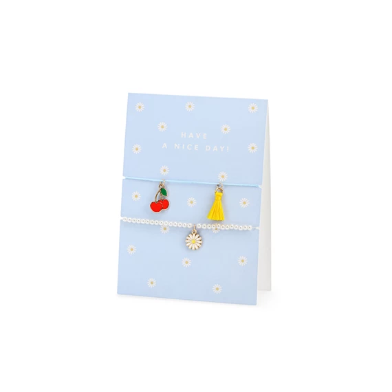 Kártya karkötőkkel szép napot!, 10,5x14,8 cm