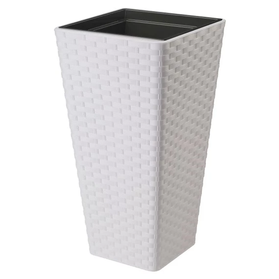 RATTANA SLIM kaspó szögletes, ültető betéttel 40 cm