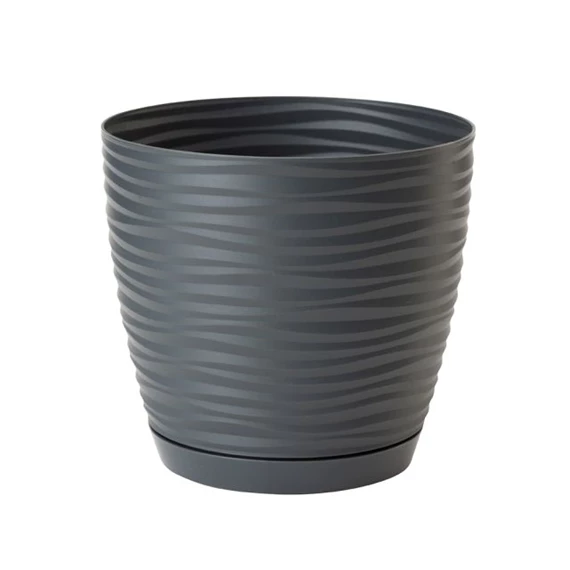 SAHARA kaspó kerek, alátéttel 17x16 cm