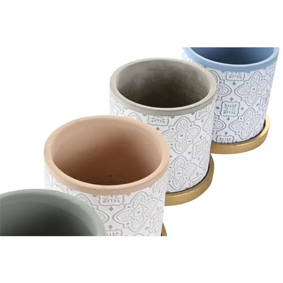 Kaspó alátéttel 14x14x14 cm 4 féle