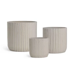 Kaspó bordázott átm. 18-15-12 cm S/3