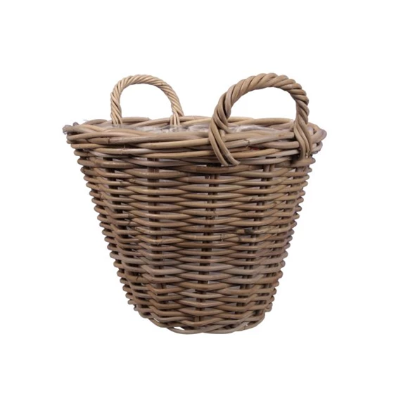 Kaspó füllel, kerek, bélelt 39x30 cm