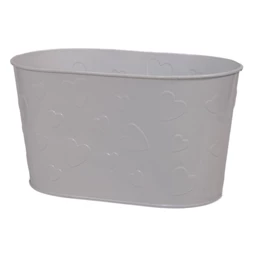 Kaspó hosszúkás, szív mintával 23x13x13 cm