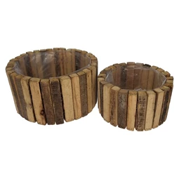 Kaspó bélelt, kerek 23,5x12 cm S/2