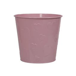 Kaspó kerek, szív mintával 12,5x11,5 cm