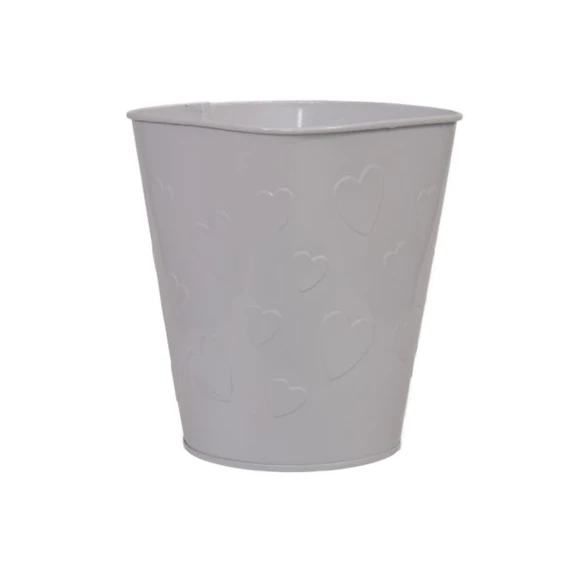 Kaspó kerek, szív mintával 12,5x12,5x15 cm