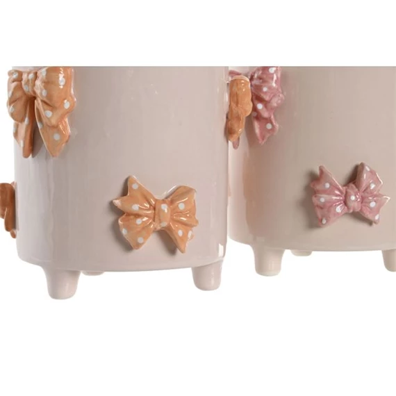 Kaspó lábbal, masnikkal 16x16x14 cm 2 féle