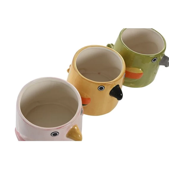 Kaspó madárral 19x16x12 cm 3 féle