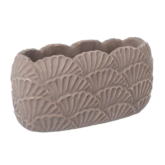 Kaspó ovális legyező mintával 28,5x13,5x13,5 cm