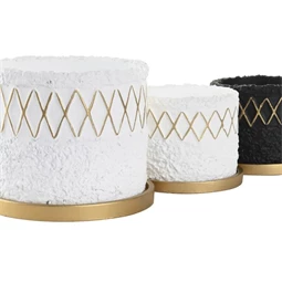 Kaspó szett 20x20x18 cm 2 féle S/2