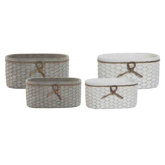 Kaspó szett szögletes 23x13x11 cm 2 féle S/2