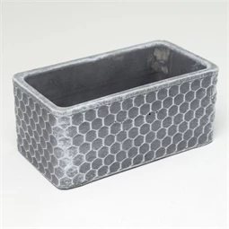 Kaspó szögletes méhsejt mintával 20x11x8,8 cm