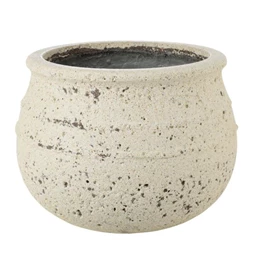 Kaspó kerek műkő 32x24 cm szürke