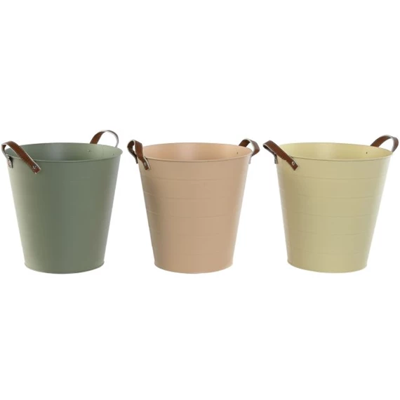 Kaspó vödör füllel 30x30x30 cm 3 féle