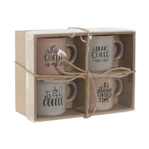 Kávés szett 7,6x6x7 cm 180 ml S/4