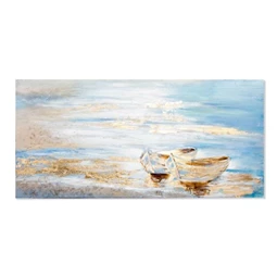 Kép csónakok, kézzel festett 150x3,5x70 cm