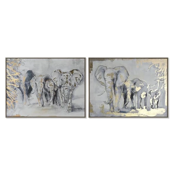 Kép elefántos, keretes 100x4x75 cm 2 féle