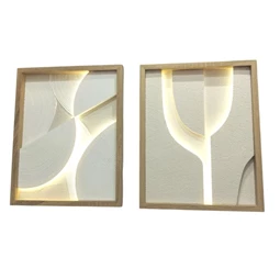 Kép keretes, LED-es 3D-s 40x3,8x50 cm 2 féle