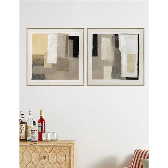 Kép keretes, absztrakt 82x3,8x82 cm 2 féle