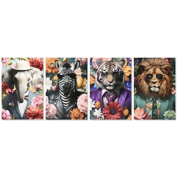 Kép keretes, állat 40x1,8x60 cm 4 féle