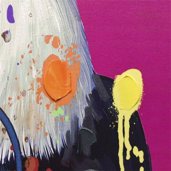 Kép keretes, kézzel festett, LED-es, madár 63x3x93 cm 2 féle