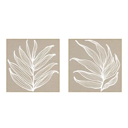 Kép keretes, levél 3D-s 83x4,5x83 cm 2 féle