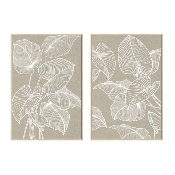 Kép keretes, levelek 3D--s 62,5x4x92,5 cm 2 féle