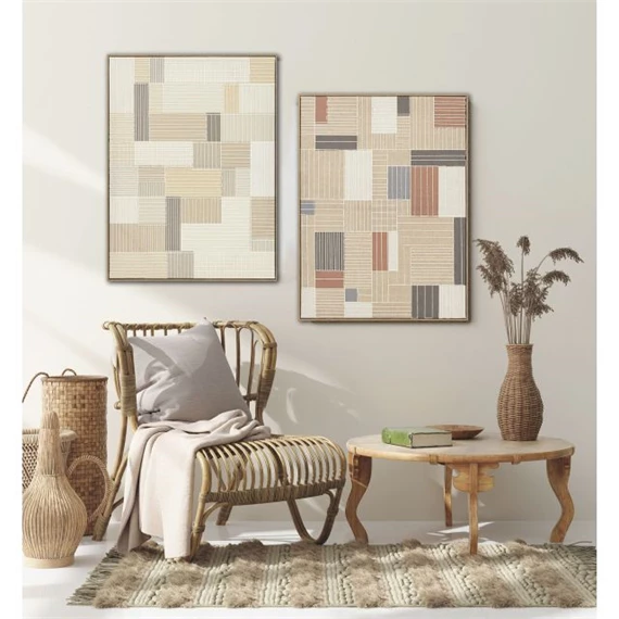 Kép keretes, négyzetek 3D-s 60x3,2x80 cm 2 féle