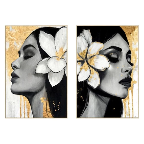 Kép keretes, nő 83x4x123 cm 2 féle