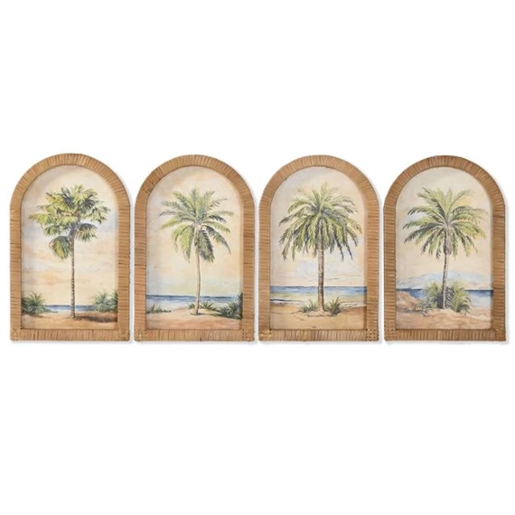Kép keretes, pálmafa 22,5x2,5x35,5 cm 4 féle