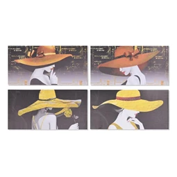 Kép nő kalapban 100x2,5x50 cm 4 féle