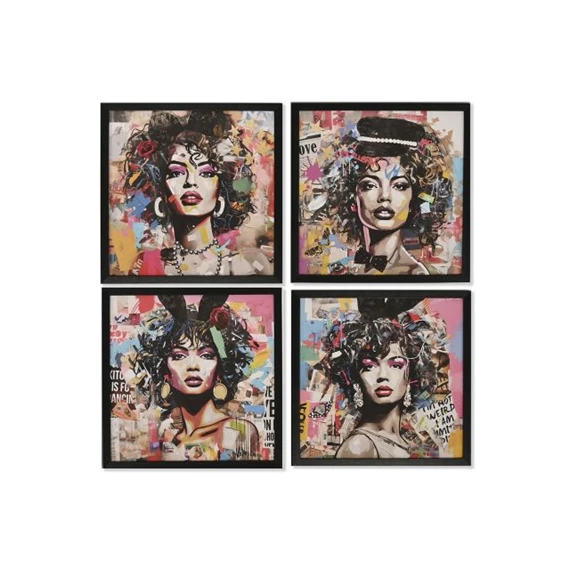 Kép nő, keretes 30x2x30 cm S/4