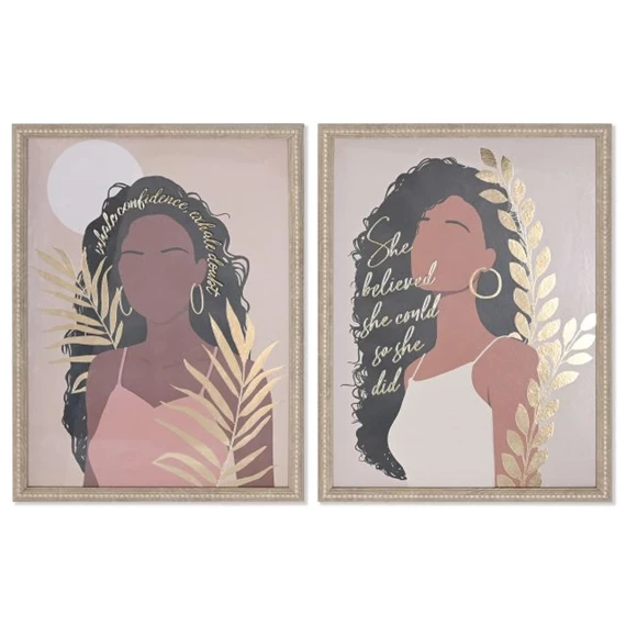 Kép nő, keretes 32,5x3,5x42,5 cm 2 féle